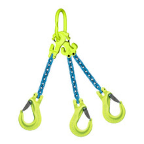 Gunnebo 3/8″ x 5 ft TG3-EGKN GrabiQ Adjustable 3-Leg Grade 100 Chain Sling – 22900 lbs WLL