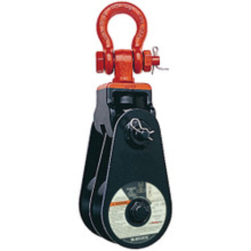 Crosby 409 6″ RB Double Snatch Block w/ Shackle – 12 Ton WLL – #105120
