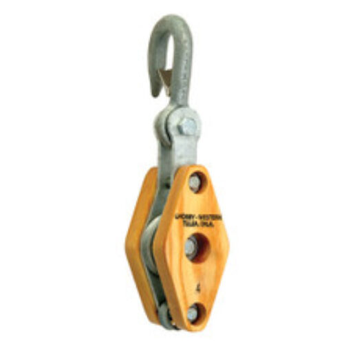 Crosby Western 8″ HS-21-B Manila Wood Block – 7/8″ – 1″ Rope – 2800 lbs WLL – #603911